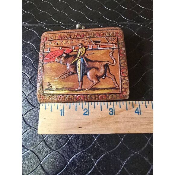 Vintage Leather Matador Coin Purse #B15 - Picture 7 of 8